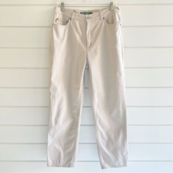 Lauren Jeans Co. Ralph Lauren Beige Straight Leg Light Khaki Pants Size 10 - Picture 2 of 12